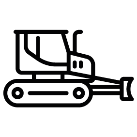 283x283 Bulldozer Silhouette Silhouette Of Bulldozer Clip Art Image