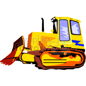 300x300 Royalty Free Bulldozer 173066 Vector Clip Art Image