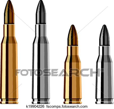 450x431 Clip Art Of Vector Weapon Gun Bullet Cartridge K19904226