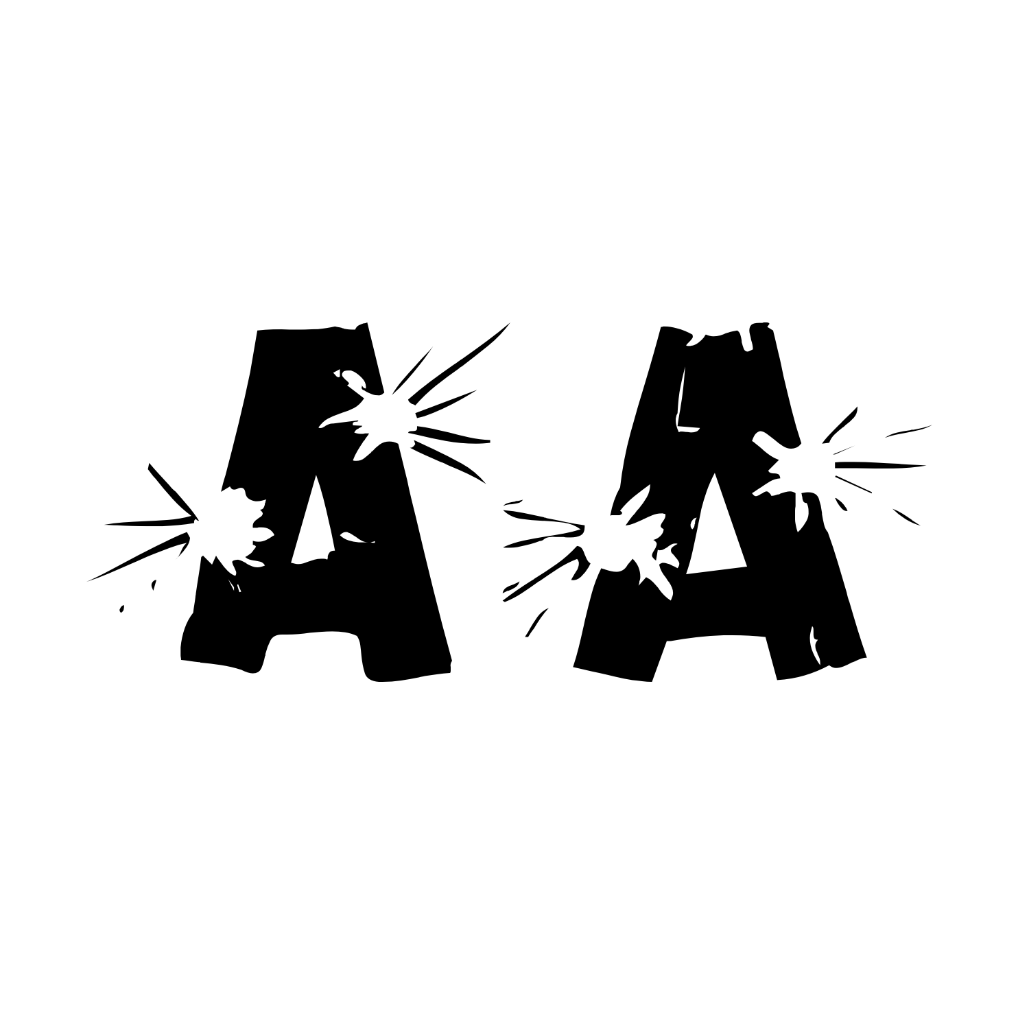 1500x1500 Bullet Hole Font Free Clipart