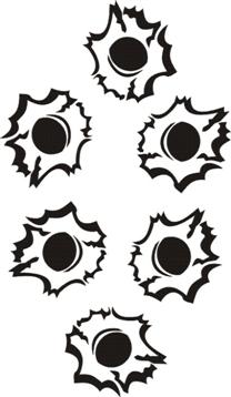 208x358 Bullet Holes