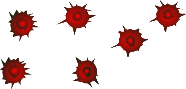 600x288 Red Bullet Holes Clip Art