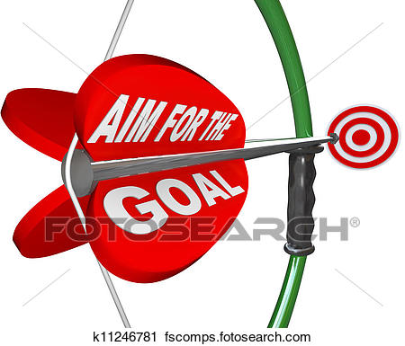 450x385 Clipart Of Aim For The Goal Bow And Arrow Bullseye Target