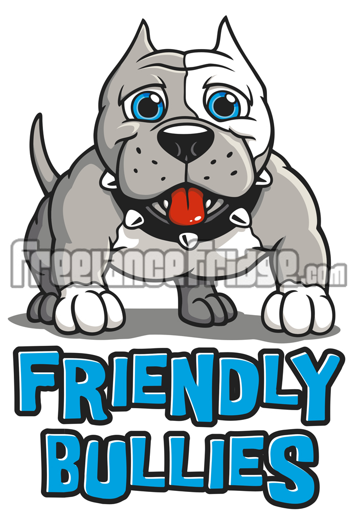 700x1018 American Bully Character Design Freelance Fridge Illustration
