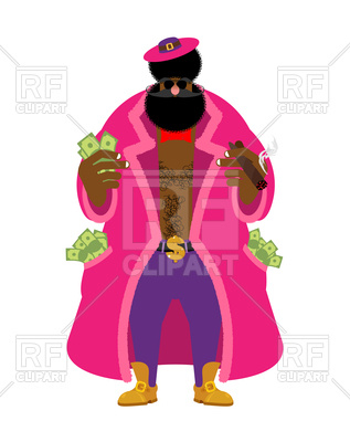 317x400 Pimp And Money Royalty Free Vector Clip Art Image