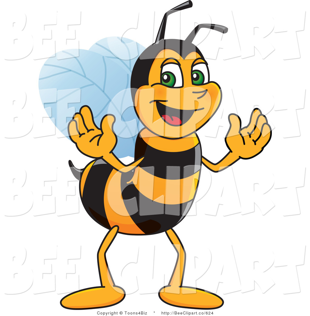 1024x1044 Clip Art Of A Worker Bumble Bee Character Mascot By Toons4biz