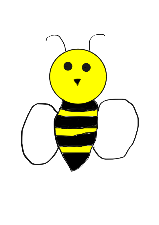 555x785 Bumble Bee Honey Clipart Image Cartoon Flying Around
