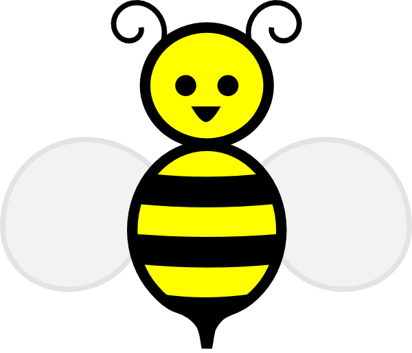 600x514 Happy Bumble Bee Clip Art