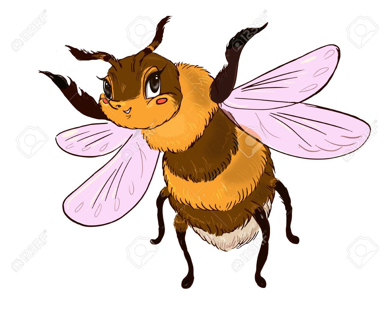 1300x1040 Bumblebee Cute Character,isolated Objects On White Back Stock