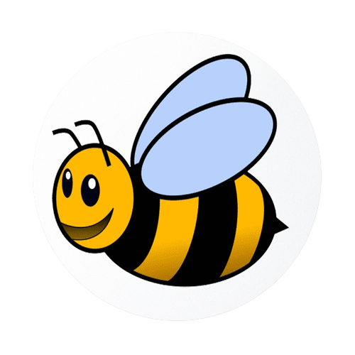 500x500 Cute Cartoon Bumble Bee
