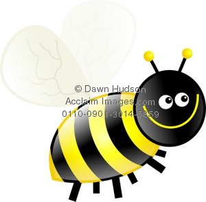300x294 Illustration Of A Cute Cartoon Bumble Bee