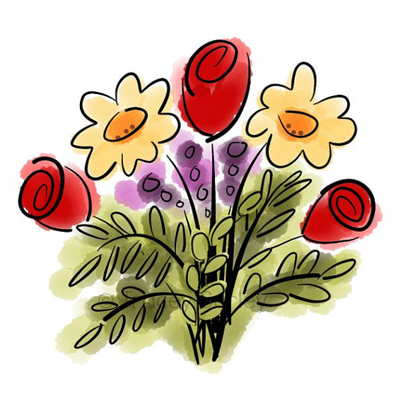 570x570 Clip Art Of Flower Bouquets Free Clipart Mixed 2