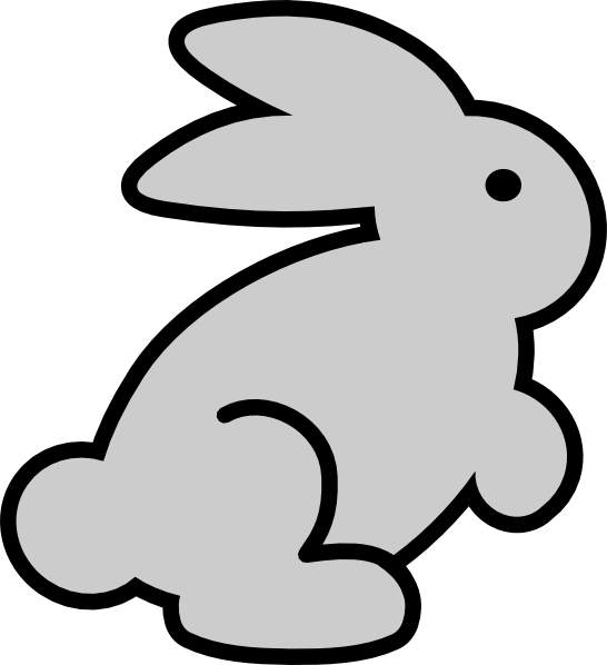 546x598 Grey Bunny Clip Art Cwemi Images Gallery
