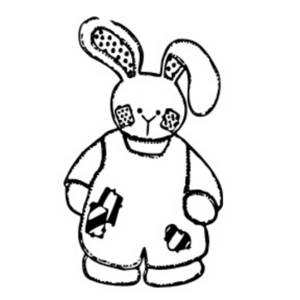 300x300 Clipart Picture Of A Bunny In Overalls
