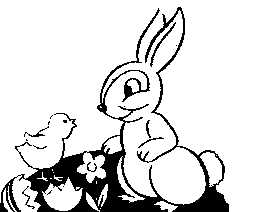 256x212 Free Black And White Easter Clipart