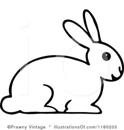 400x420 Rabbit Black And White Clipart