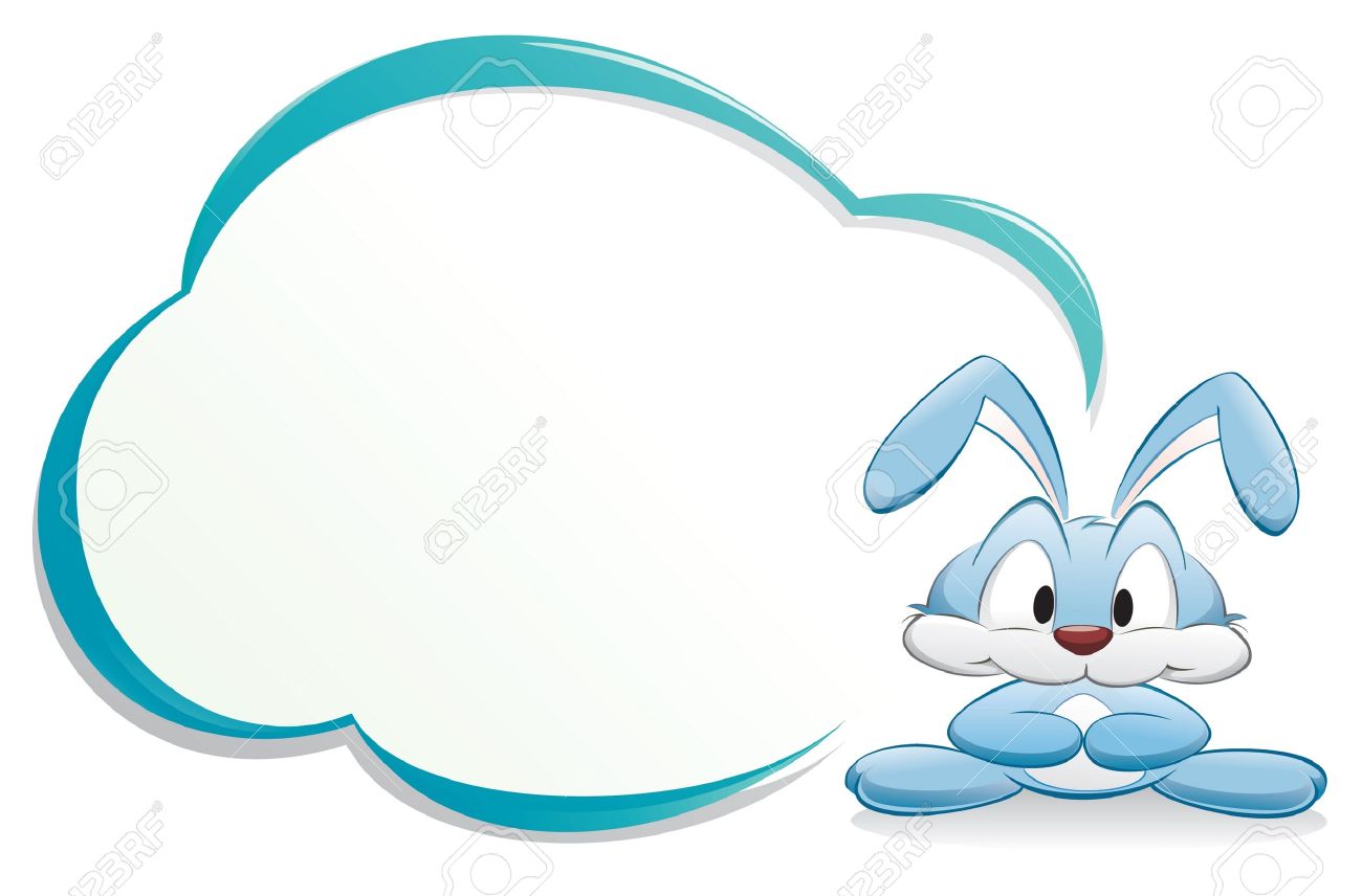 1300x856 Cute Cartoon Bunnyrabbit With Frame For Design Element Royalty