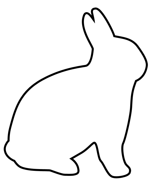 600x727 Bunny Black And White Free Bunny Clipart