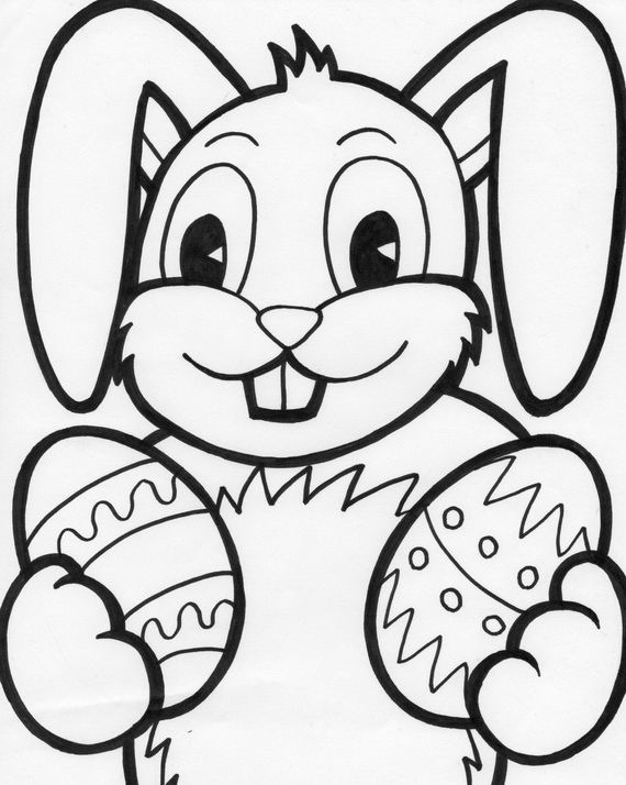 570x714 Easter Bunny Coloring Pages For Kids