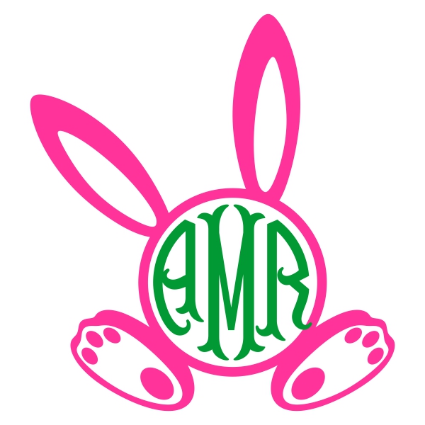 600x600 Bunny Clipart Monogram