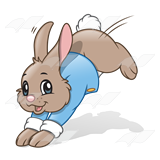 Bunny Hopping Clipart