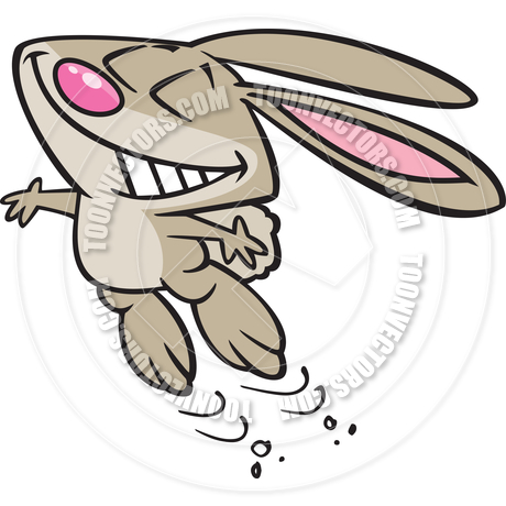 460x460 Cartoon Bunny Rabbit Jumping By Ron Leishman Toon Vectors Eps