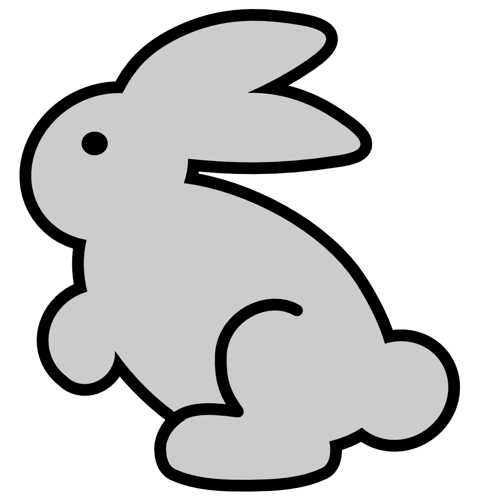 999x999 Clipart Of Rabbit