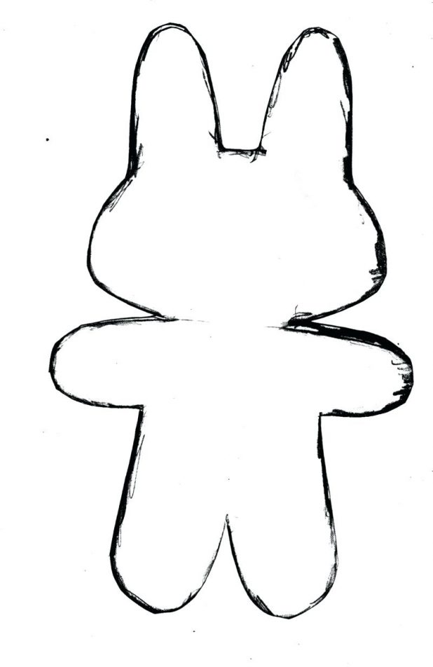 618x952 Coloring Terrific Bunny Rabbit Outline. Bunny Rabbit Head Outline