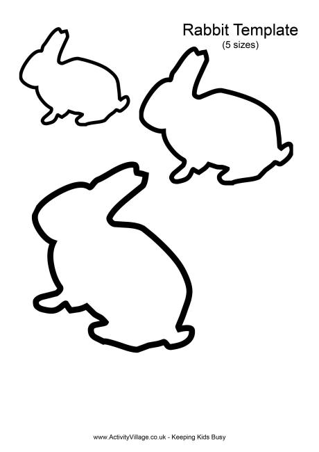 460x650 Rabbit Template