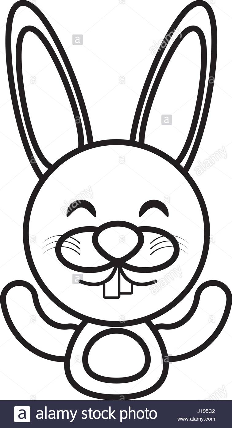 756x1390 Bunny Animal Toy Outline Stock Vector Art Amp Illustration, Vector