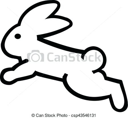 450x416 Bunny Outline Vector Of A Happy Cartoon Valentine Bunny Rabbit