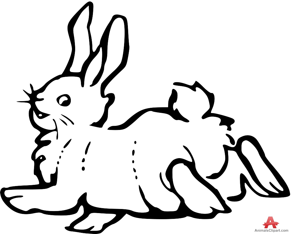 999x805 Outline Of Running Rabbit Clipart Free Clipart Design Download