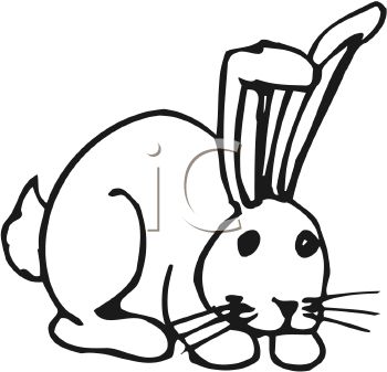 350x337 Picture Of A Bunny Rabbit In A Vector Clip Art Illustration