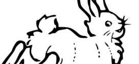 272x125 Running Rabbit Outline Clip Art Free Vector In Open Office Drawing