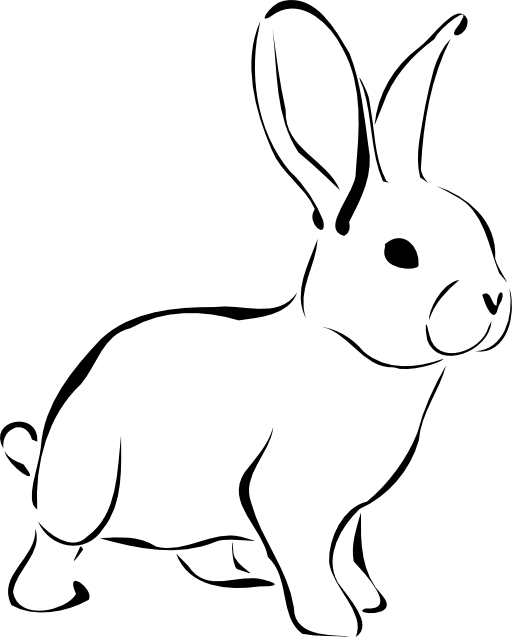 512x637 Clipart Rabbit
