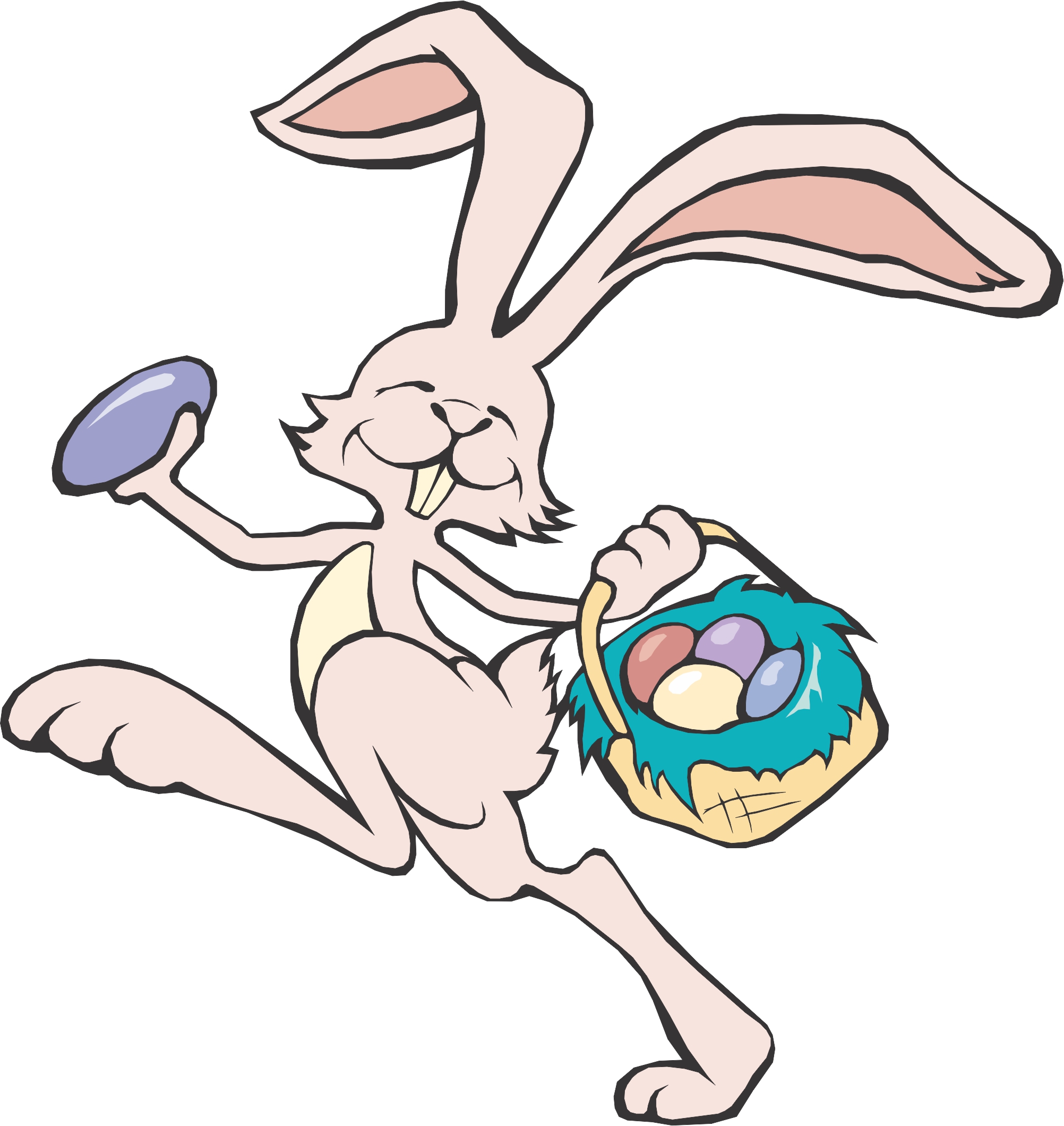 2004x2120 Lucky Easter Bunny Clipart
