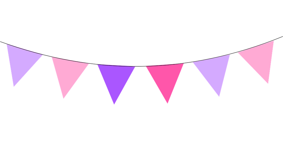 960x480 Pastel Clipart Bunting