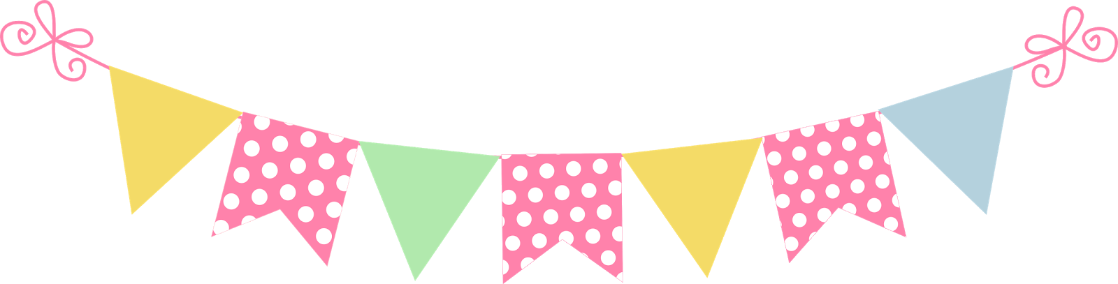 1600x407 Bunting Clipart Transparent