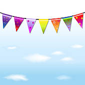 170x170 Bunting Flags Clip Art