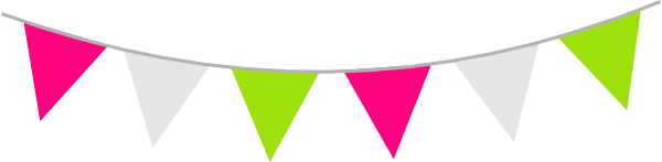 600x147 Bunting Clipart Transparent