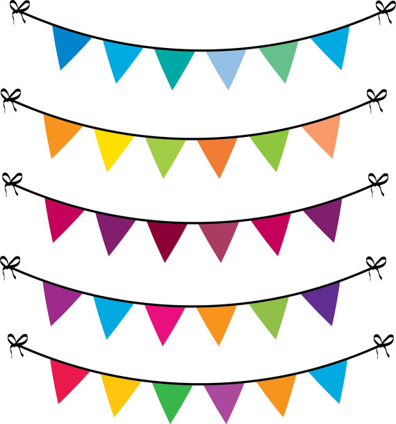 570x610 Free Bunting Clip Art
