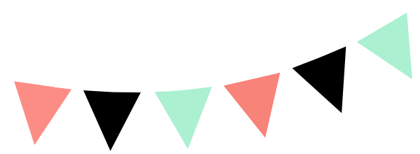 600x220 Mint Clipart Bunting