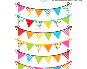340x270 Rainbow Bunting Clipart Set Clip Art Set Of Bunting