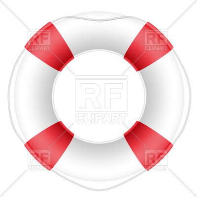 400x400 White And Red Ring Buoy Royalty Free Vector Clip Art Image