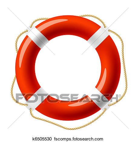 450x470 Clipart Of Red Life Buoy K6505530