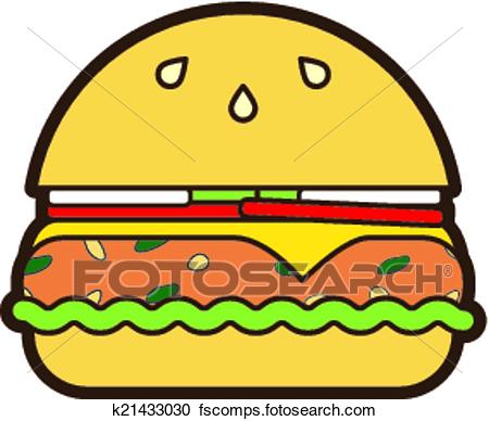 450x388 Clipart Of Vegetarian Burger Vector Icon K21433030