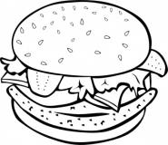 185x160 Hamburger Clipart Black And White Clipart Panda