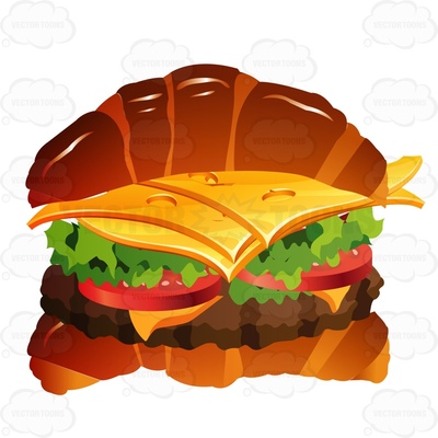 400x400 Cheese Burger Clipart