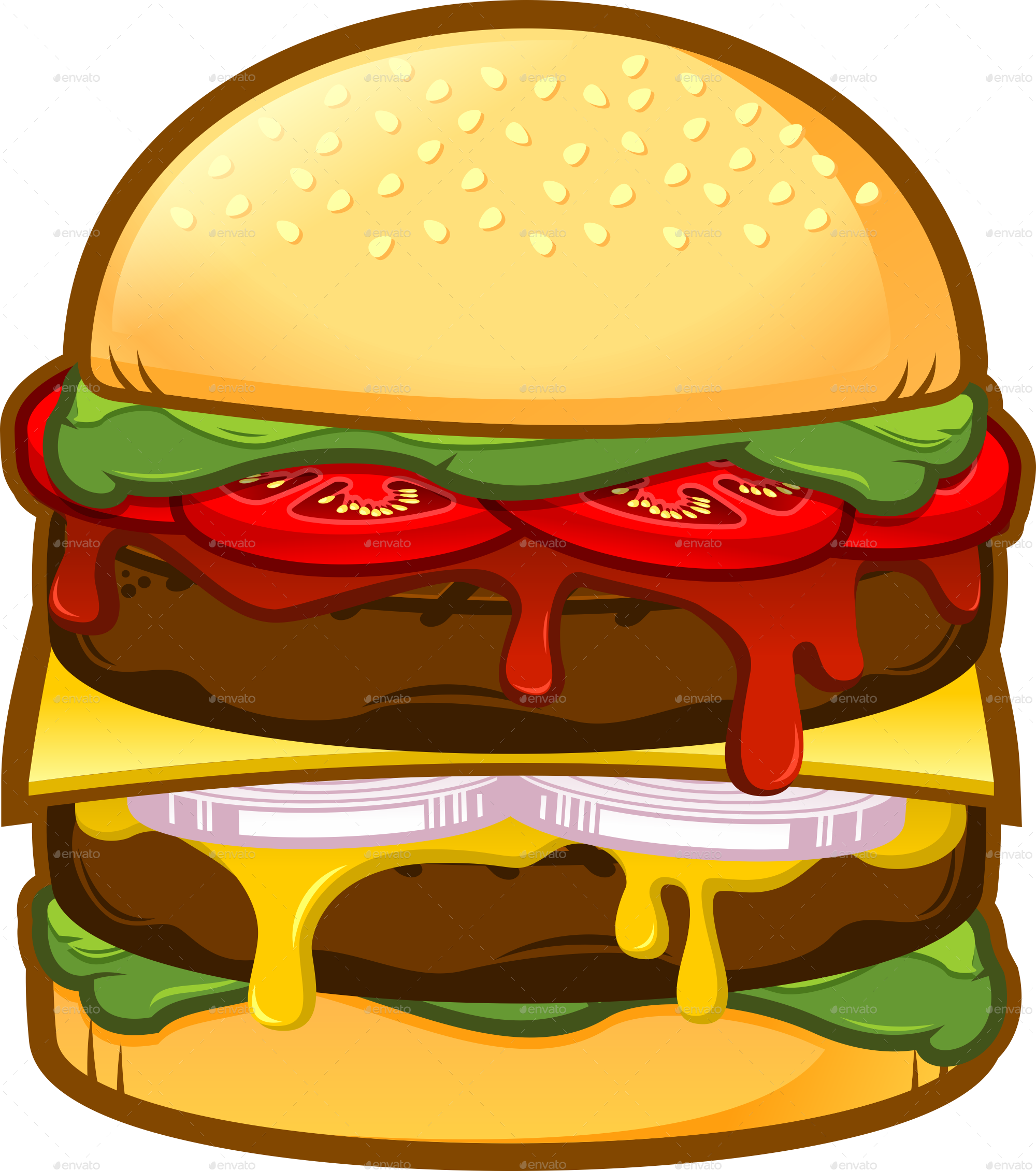 2000x2261 Burger Clipart Double