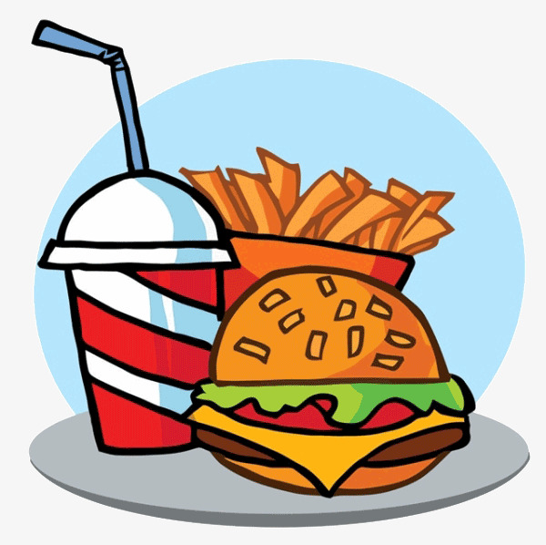 600x598 Cartoon Burger Drink, Cartoon, Hamburgers, Drink Png Image